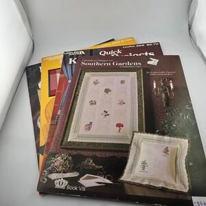 Vintage Leisure Arts Cross Stitch Patterns Quick‎ Projects Southern Gardens Book